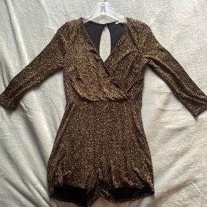 Charlotte Russe Gold Romper